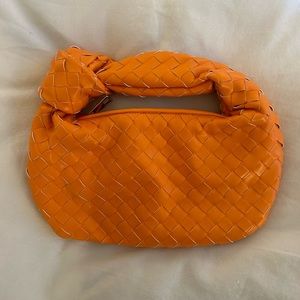 Orange Knotted Shoulder Bag